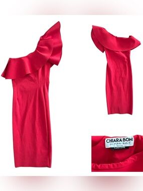 Chiara Boni Ruffle Midi Dress